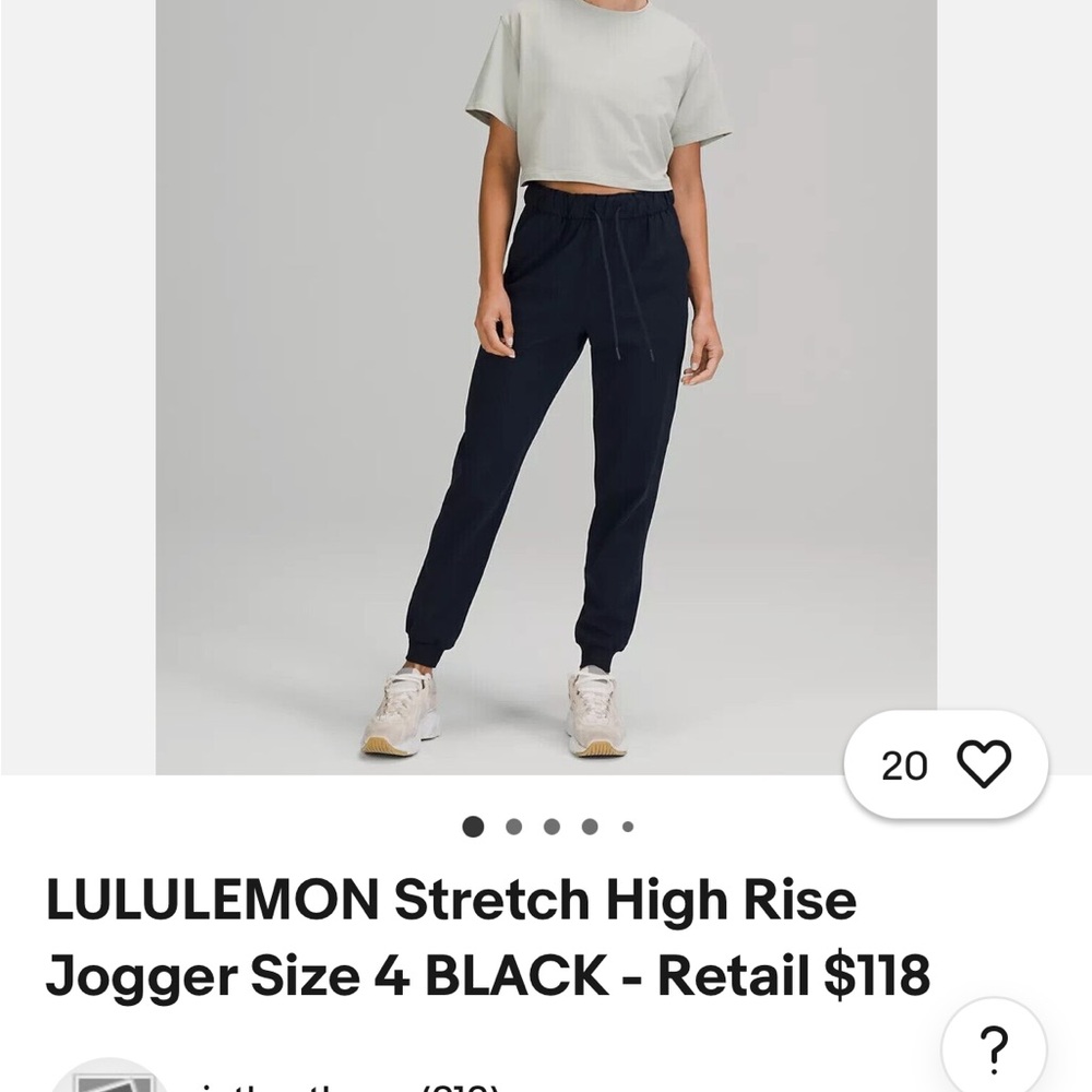 lululemon athletica navy high rise stretch pants 7/8 size 4